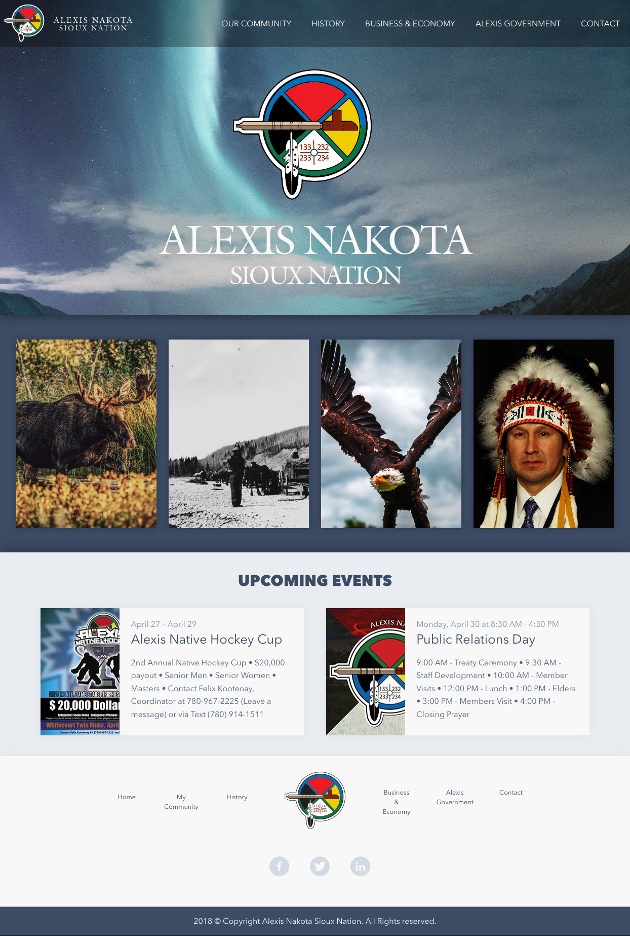 Screenshot 2018 10 04 Alexis Nakota Sioux Nation Home